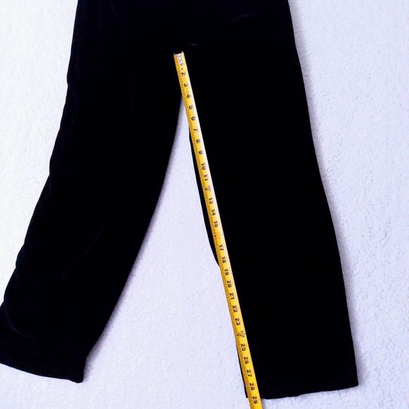 Eileen Fisher Silk Blend Black Pull On Velour Pants Women's Sz L NWT - Picture 10 of 12